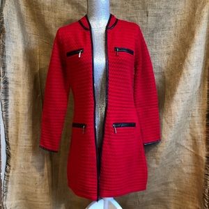 Boston Proper Long Red Cardigan